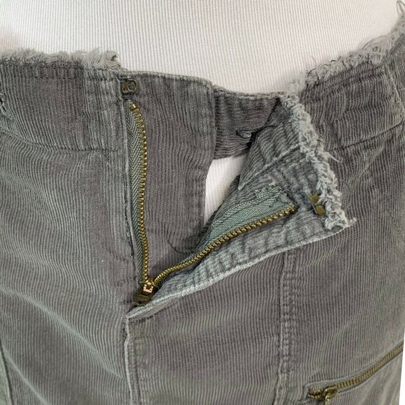 Free People Corduroy Raw Hem Pockets Mini Skirt - Picture 6 of 9